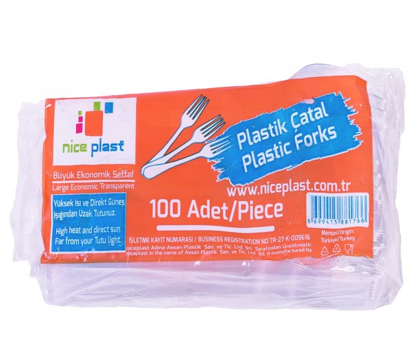 100'lü Ekonomik Plastik Çatal